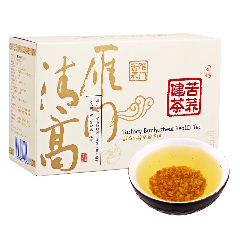 雁门清高 全胚芽茶黑苦荞茶120g 山西特产