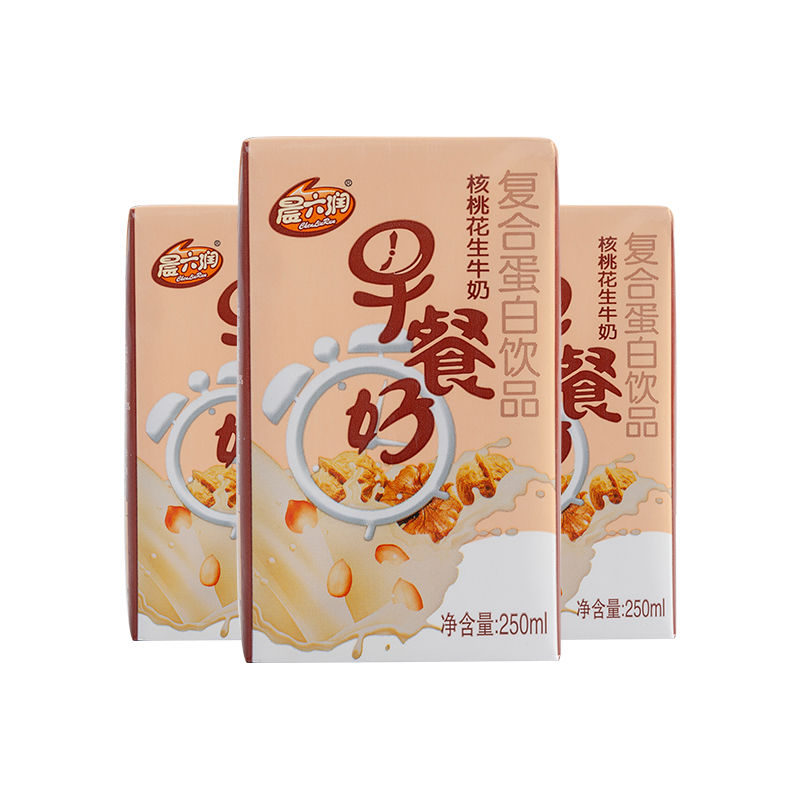 核桃花生牛奶早餐奶乳饮料250ml*盒学生牛奶整箱 16瓶小礼盒