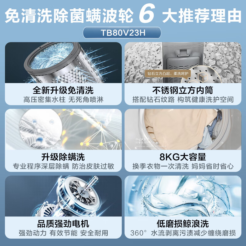 2025年8公斤洗衣机怎么选？这5款洗净力强，省水又省电，家长必看
