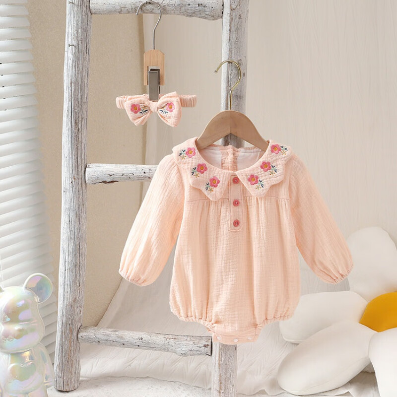 哈兜儿 婴儿衣服秋装新生儿女宝宝连体衣公主超萌满月百天哈衣春秋