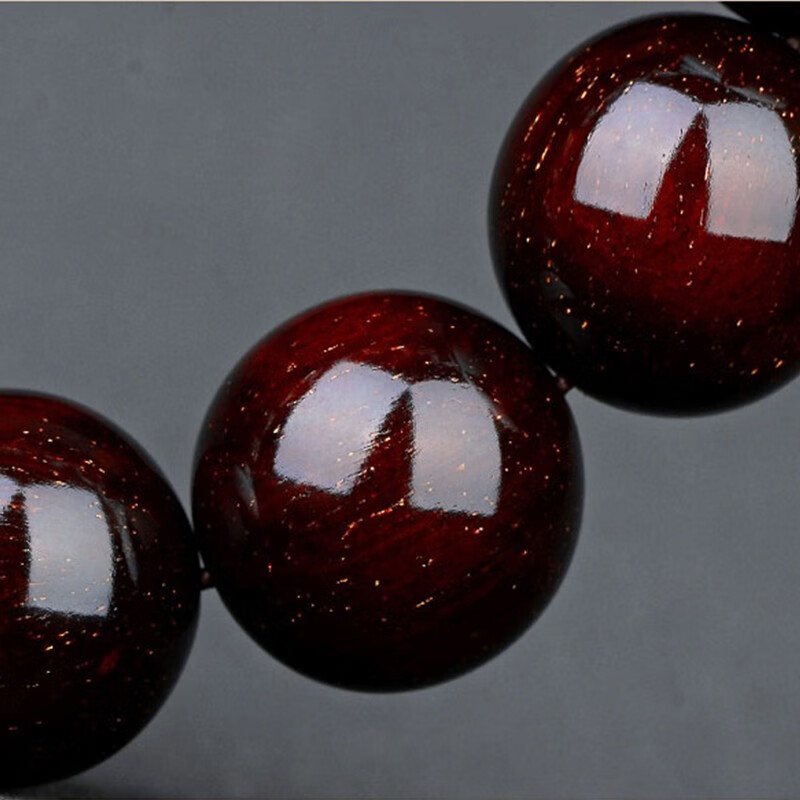 艺芝林满金星正宗印度小叶紫檀手串沉水佛珠男女文玩收藏级节日礼物 15mm