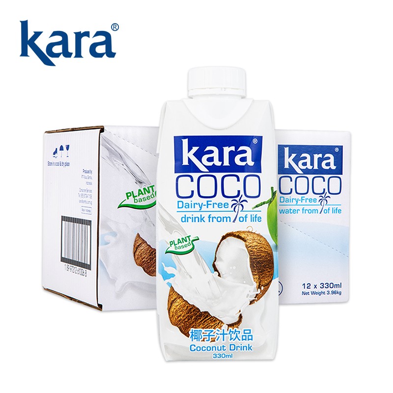 KARA椰子汁饮料330ml*12 整箱印尼进口椰肉榨汁椰汁椰奶饮品