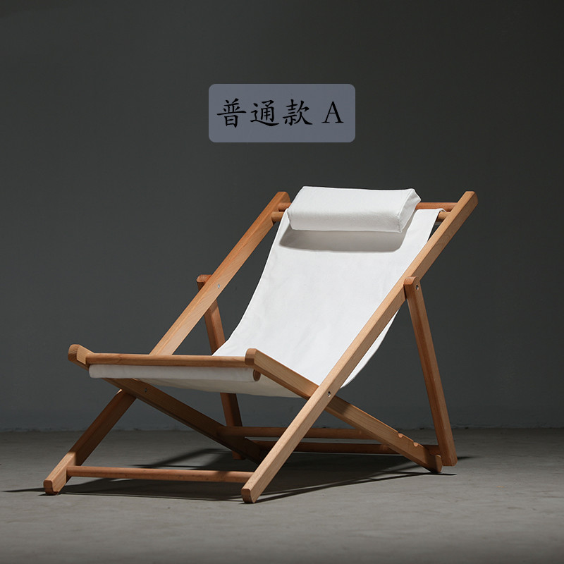 老式帆布躺椅实木躺椅折叠午休阳台休闲椅子帆布家用午睡椅户外夏季
