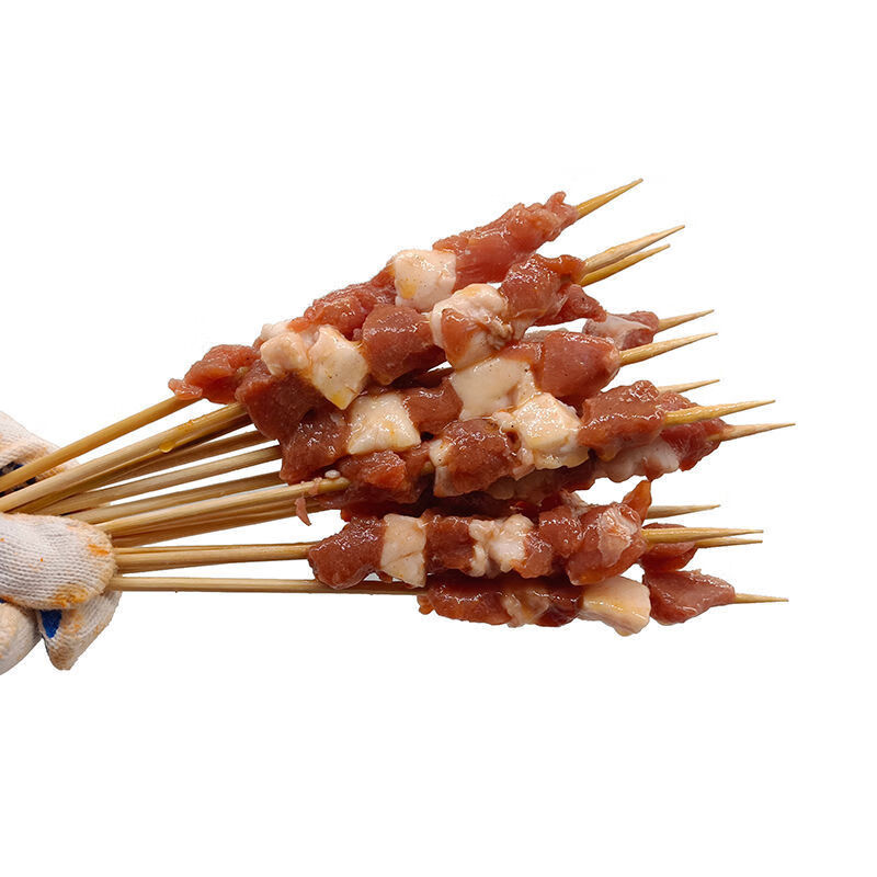 食材批发小肉串商用牛羊网红手把铁板鸭肠半成品油炸串串 牛肉串60串