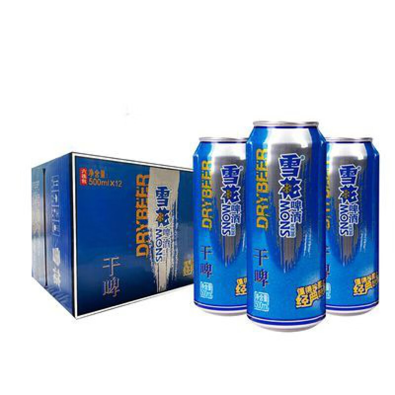 雪花(snow)啤酒 雪花干啤(snowbeer) 9度 500ml*12听 500ml *12听