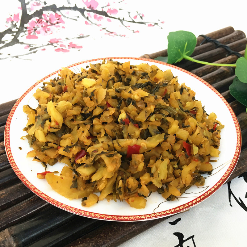 虎钢馋雪菜雪菜咸菜下饭菜雪菜酸菜红雪菜新鲜笋丝肉
