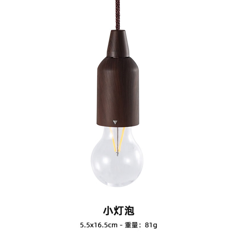 露营灯复古照明拉线灯帐篷灯圣诞野营氛围灯装饰吊灯 拉线灯-小灯泡