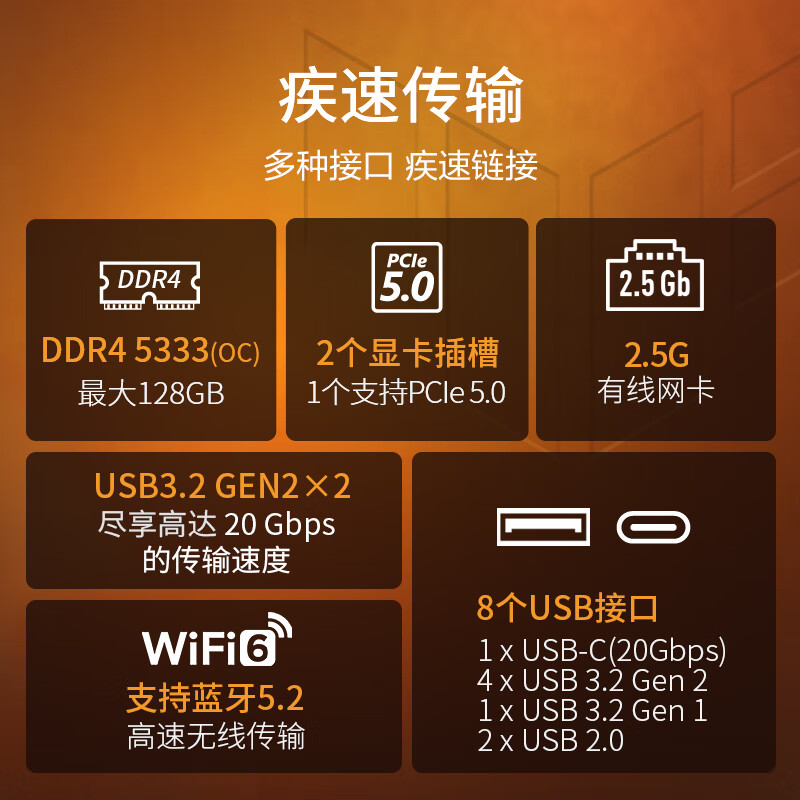 华硕 TUF GAMING B760M-PLUS WIFI D4 重炮手 图 5