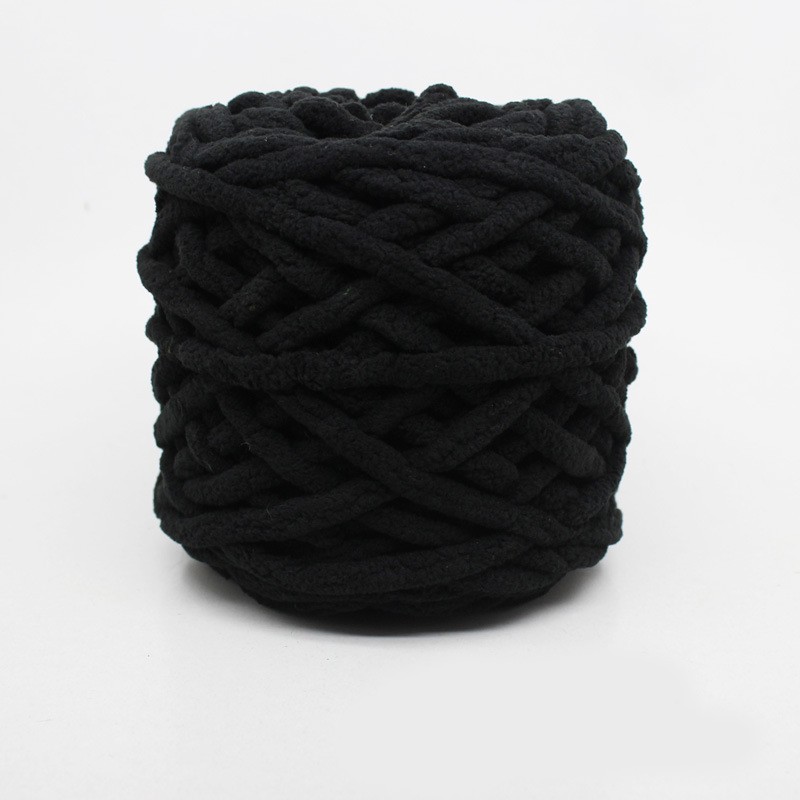 JINGPEI 围巾毛线编织手织围巾diy拖鞋毛衣神器钩针手工送女友粗冰条线毛线团 小冰条 黑色怎么样,好用不?