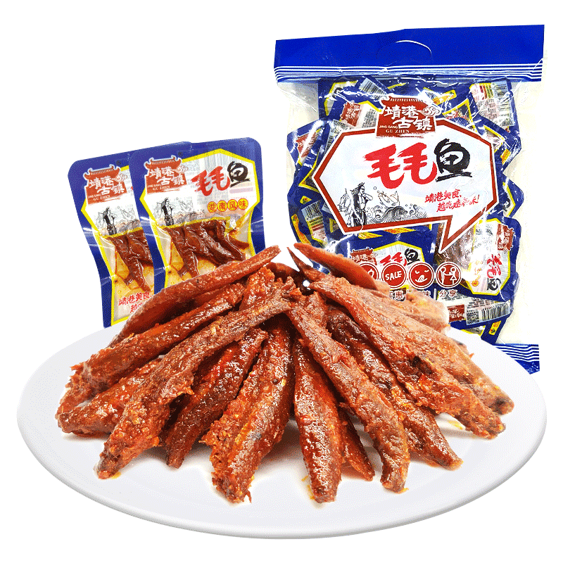 靖港古鎮(zhèn) 毛毛魚400g袋裝湖南特產(chǎn)香辣小魚仔 即食小魚干零食 原味400g/袋