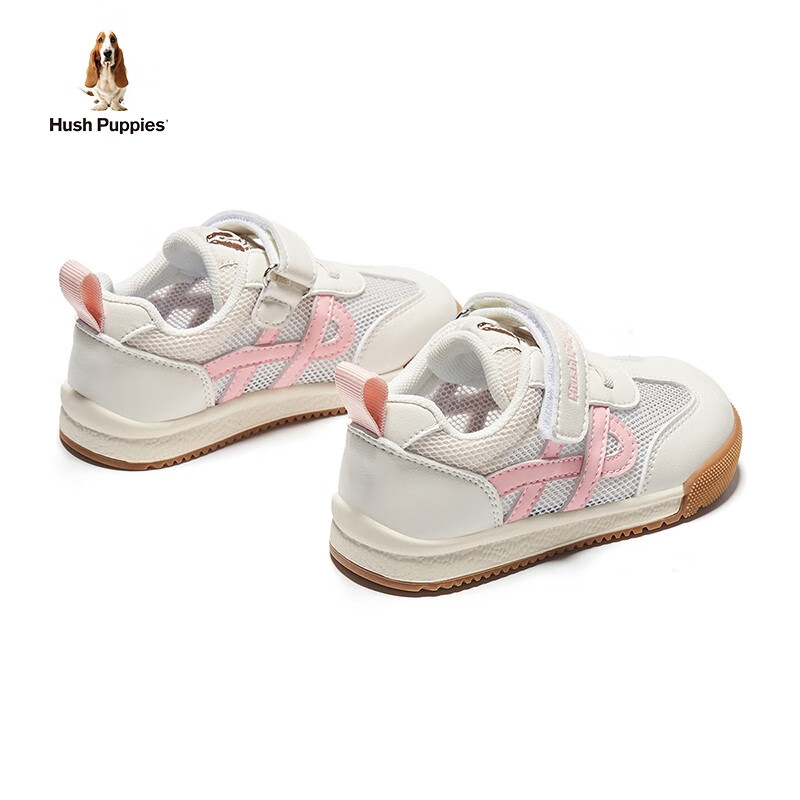 暇步士(Hush Puppies)女童运动鞋春夏新款儿童鞋男童轻便跑步鞋子女童鞋宝宝学步鞋 HP3258粉色(夏季款) 28 鞋内长17.87cm/脚长17.37cm