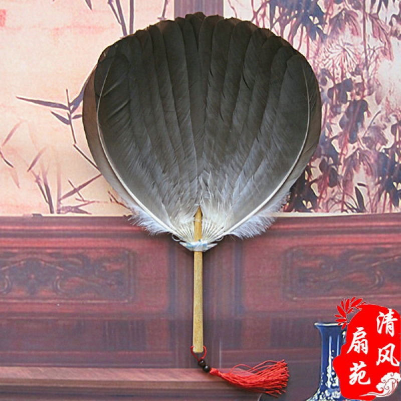 聂莊 鹅毛扇 南京特产/夏季宝宝孕妇产妇老人用纯手工工艺羽毛扇子鹅