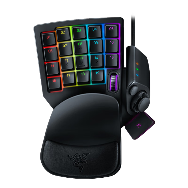RAZER 雷蛇 塔洛斯魔蝎V2 32键 有线机械键盘 黑色 模拟光轴 RGB