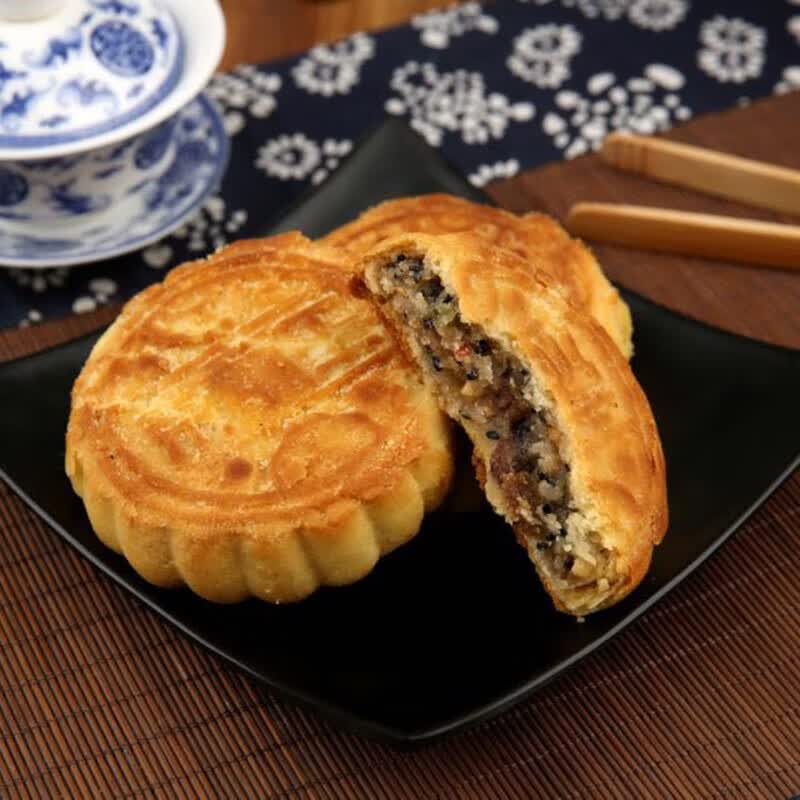 奢氧桂花香苏子月饼扎兰屯其氏鼎丰月饼内蒙古呼伦贝尔特产精致制作