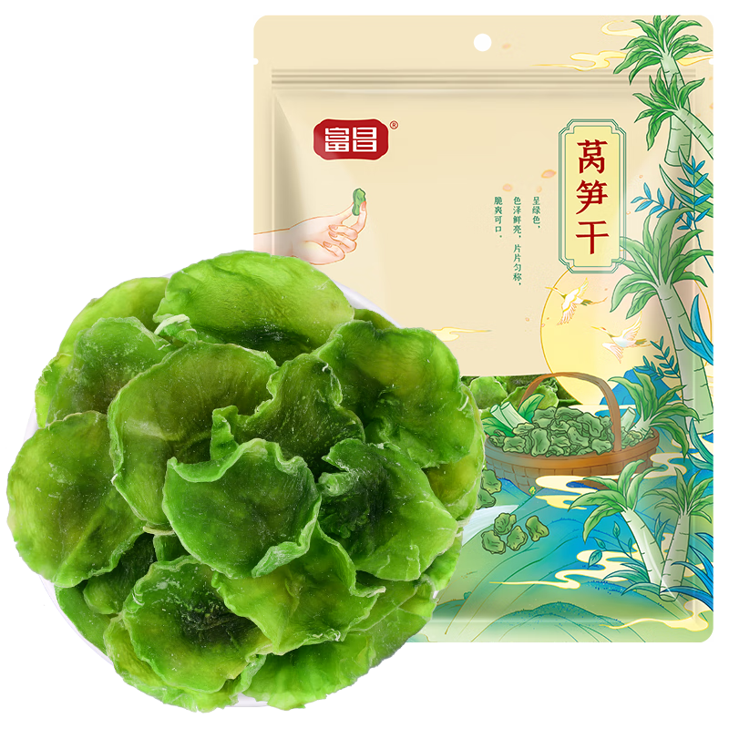 富昌 压缩海带丝88g（22g*4）海产干货 海洋蔬菜 裙带菜 凉拌煲汤 昆布丝 莴笋干200g