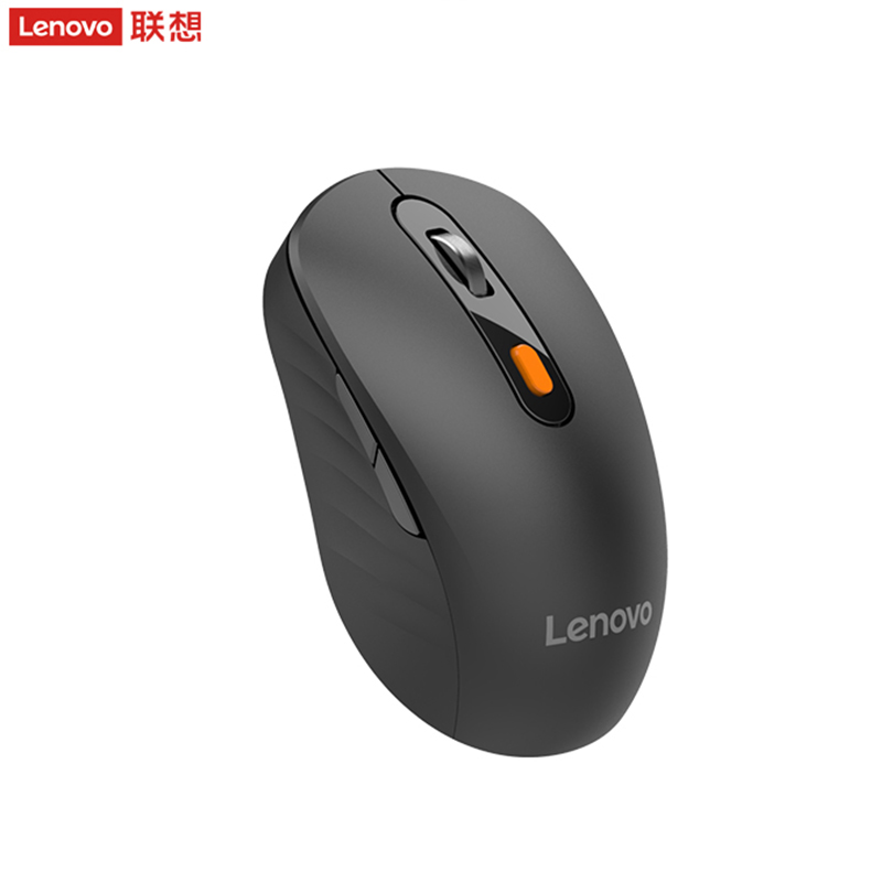 联想(Lenovo) 无线蓝牙双模鼠标 蓝牙5.0/3.0 便携办公鼠标 人体工程学设计 Howard2022款理性黑充电版