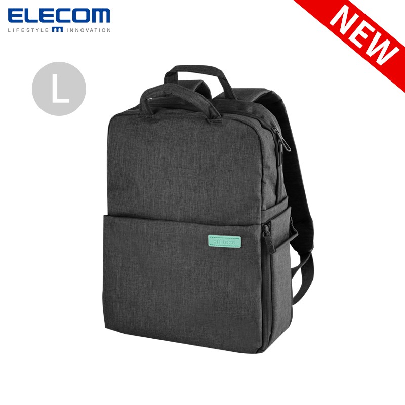 日本 宜丽客（ELECOM） 单反相机包 双肩时尚旅行数码摄影摄像微单背包 奔跑吧同款baby 2021新款  黑色L码