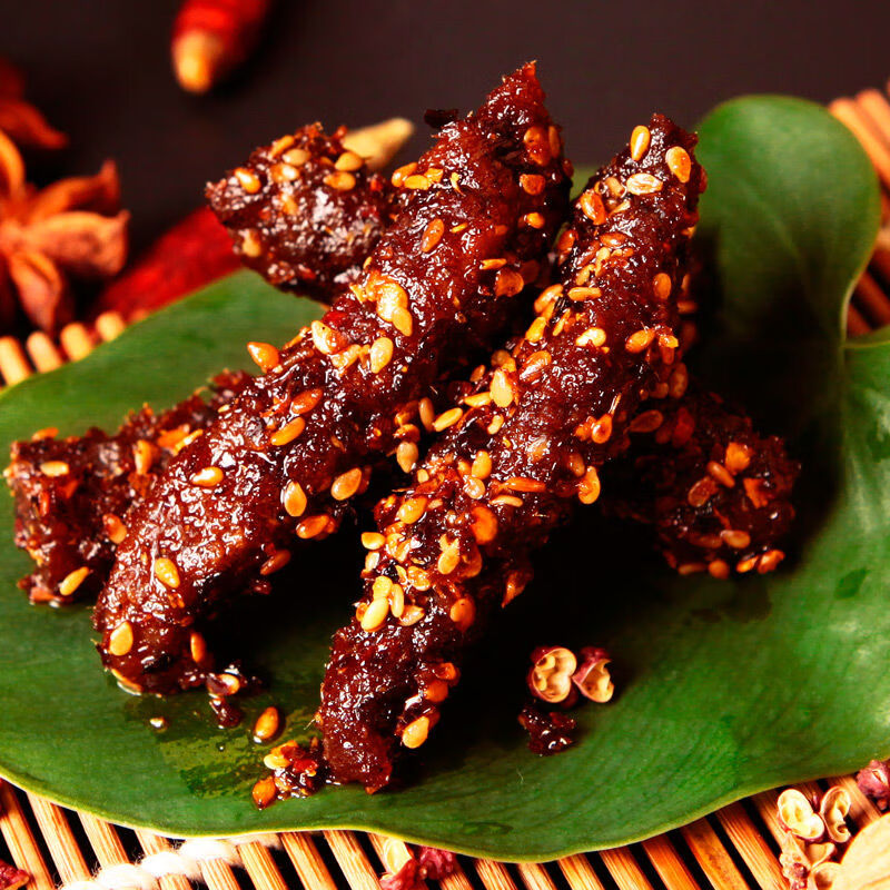 蜀道香麻辣牛肉干豬肉脯麻辣零食小吃牛肉粒牛板筋網(wǎng)紅零食大禮包 麻辣牛肉100g+豬肉脯100g