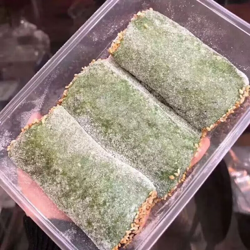 特产青麻糍糯米糍粑手工艾草青团糕点心麻薯驴打滚 青麻糍一盒6大段