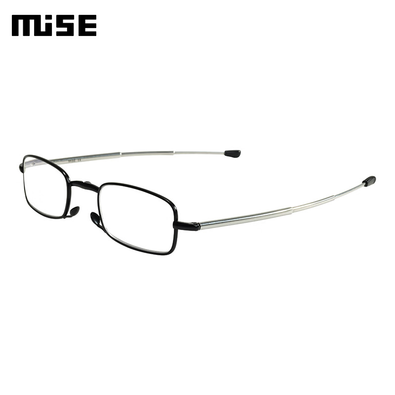 MUISE防蓝光眼镜老花镜M001R CO1经典黑150度便携时尚轻薄高清迷你舒适