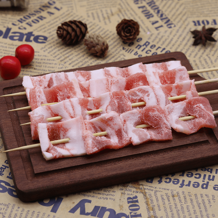 果亦橙五花肉串烧烤油炸半成品铁板猪肉串商用户外烧烤 15串