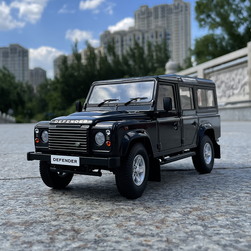 世纪龙 陆虎 路虎卫士 land rover defender 110 1:18 汽车模型 黑色