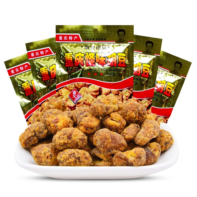 麻辣蚕豆办公室休闲年货零食 重庆怪味胡豆 200g 5袋