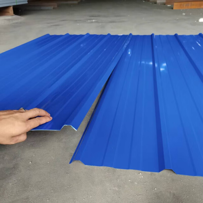 铁皮板工棚屋顶防水防晒铁皮瓦楞板养殖场彩钢铁皮挡板围栏 五张包邮