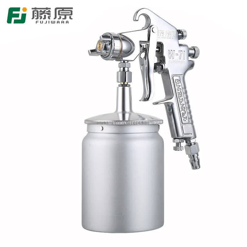 藤原w-71气动喷漆枪汽车钣金高雾化喷枪油漆乳胶漆 W71G口径1.5下壶怎么样,好用不?