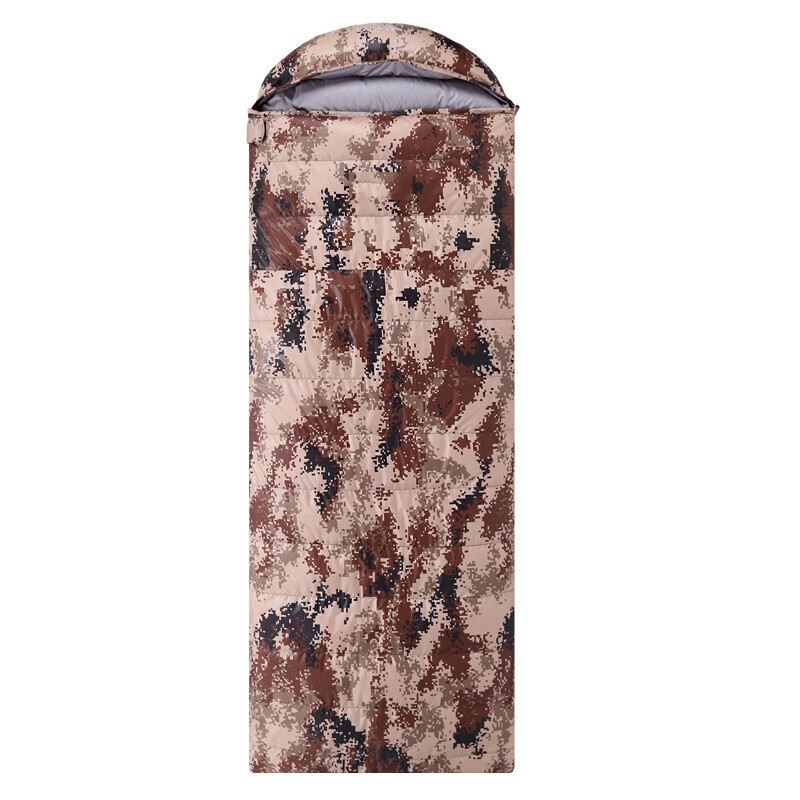 川君行 户外荒漠羽绒睡袋 数码迷彩睡袋抗寒 加厚成人睡袋 睡袋 荒漠