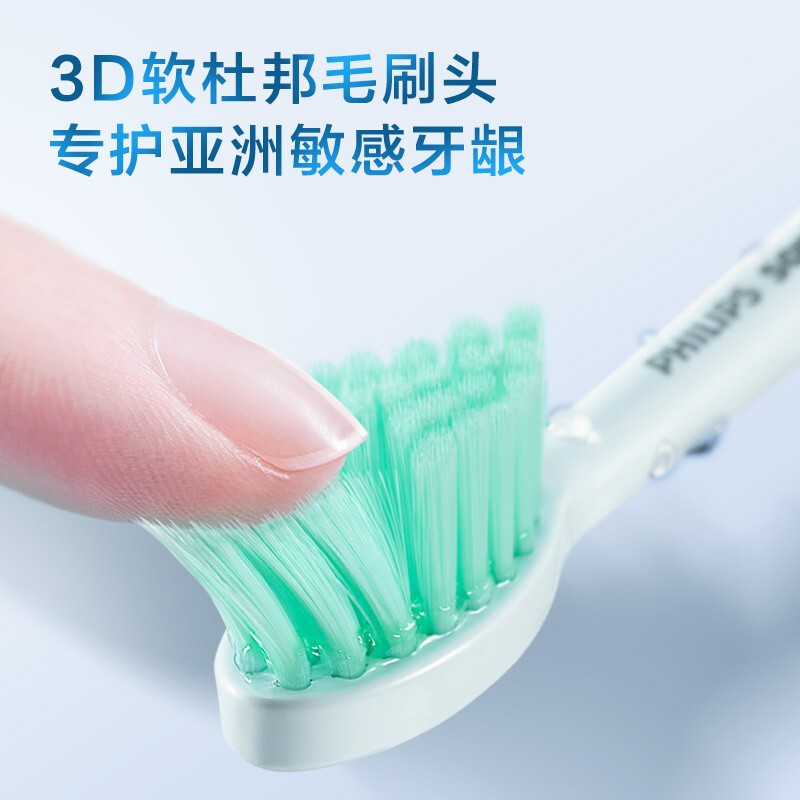 飞利浦(PHILIPS)牙刷头 电动牙刷头适配HX2431HX2421HX2461HX2471系列 HX2021/02杜邦刷毛|1支装