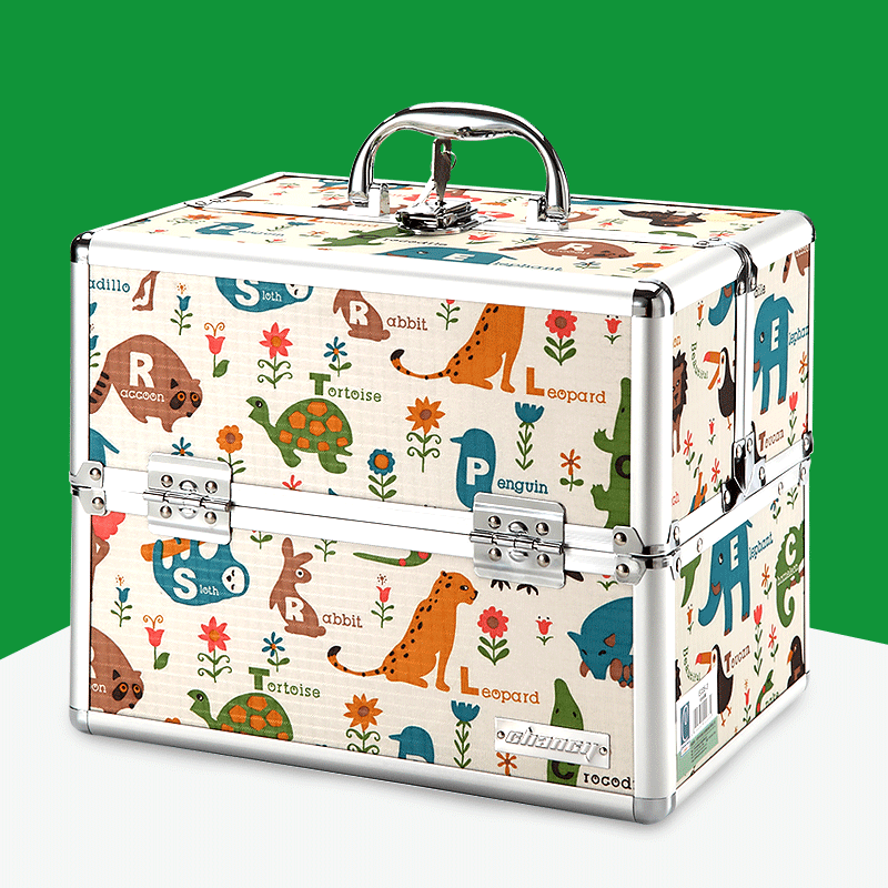 儿童医药箱 卡通可爱家用箱全套带药婴儿宝宝药箱家庭装 卡其