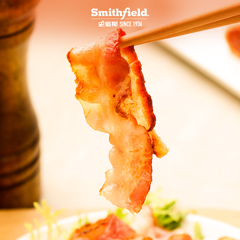 双汇 双汇史蜜斯美式餐饮培根原切早餐家用烘焙烧烤 原切培根1kg*1袋