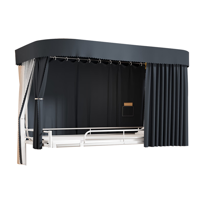 La Torretta床簾 學(xué)生導(dǎo)軌蚊帳 宿舍上下鋪寢室遮光防塵床簾0.9米單人鋪床幔