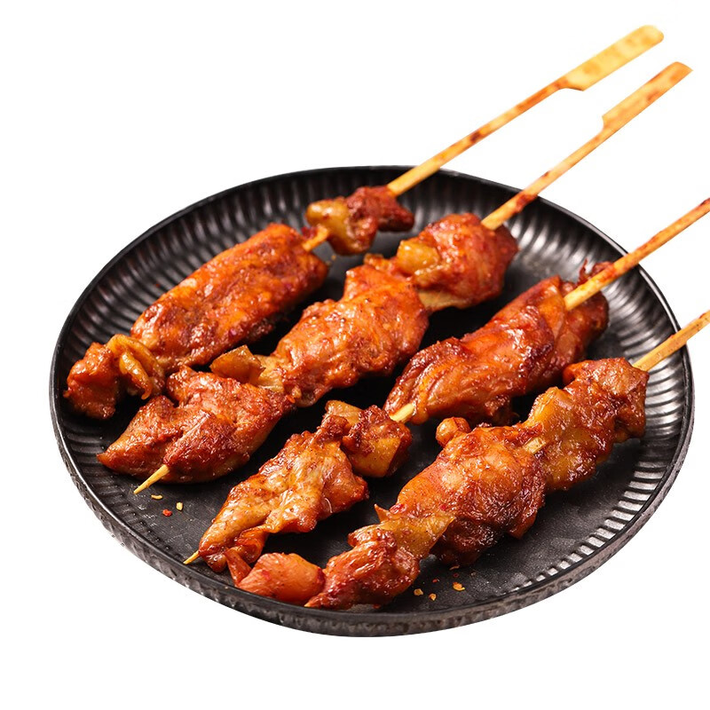 华都食品椒香鸡腿肉串1kg袋出口日本级烧烤野餐鸡皮鸡腿肉串炸鸡肉串