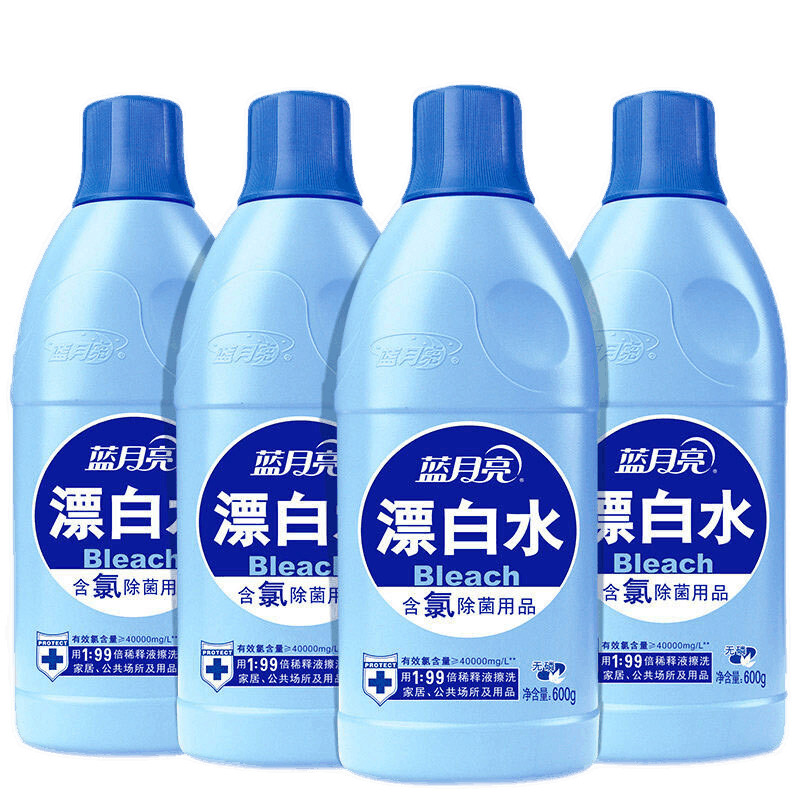 ���ڲ����������� Ư��ˮ ��ɫ�·�Ư�׼� ȥ�����׼Ҿӳ��� Ư��Һ 600g 4ƿ