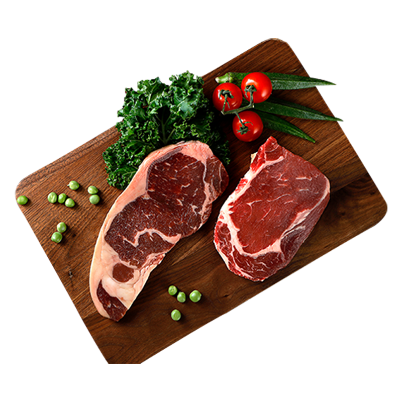 恒都原切西冷肉眼牛排150g*10 谷飼原切牛排（西冷肉眼各5片）
