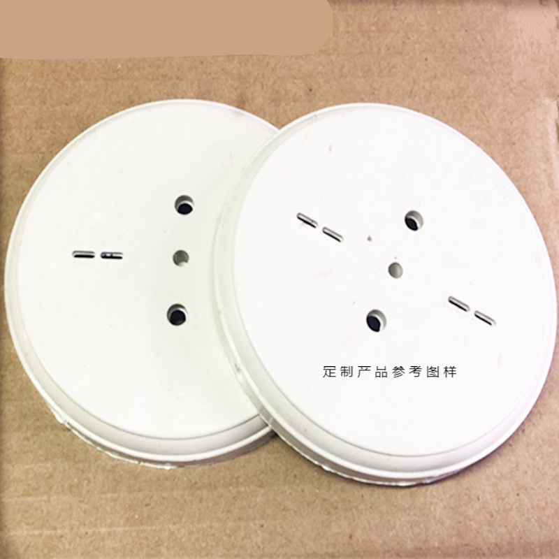 定制加厚塑料圆木平灯头底座圆盘pvc园木灯座螺口灯头盖板e27灯口