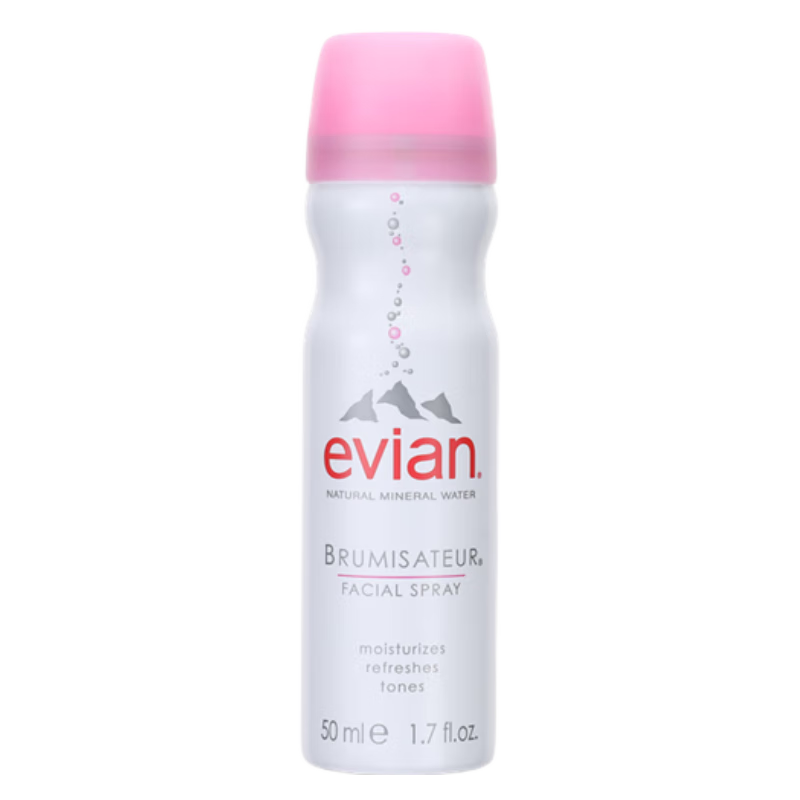 依云(evian)礦泉水噴霧400ml敏感肌 補(bǔ)水保濕爽膚水 定妝控油化妝水 護(hù)膚品女 【1瓶x50ml】礦泉水噴霧
