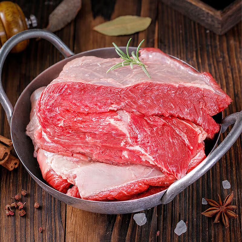 麦萨塔【顺丰】新鲜牛腿肉正宗散养黄牛肉生鲜原切生牛肉草饲冷冻炖卤 新鲜牛腩肉 1.5kg (3斤)
