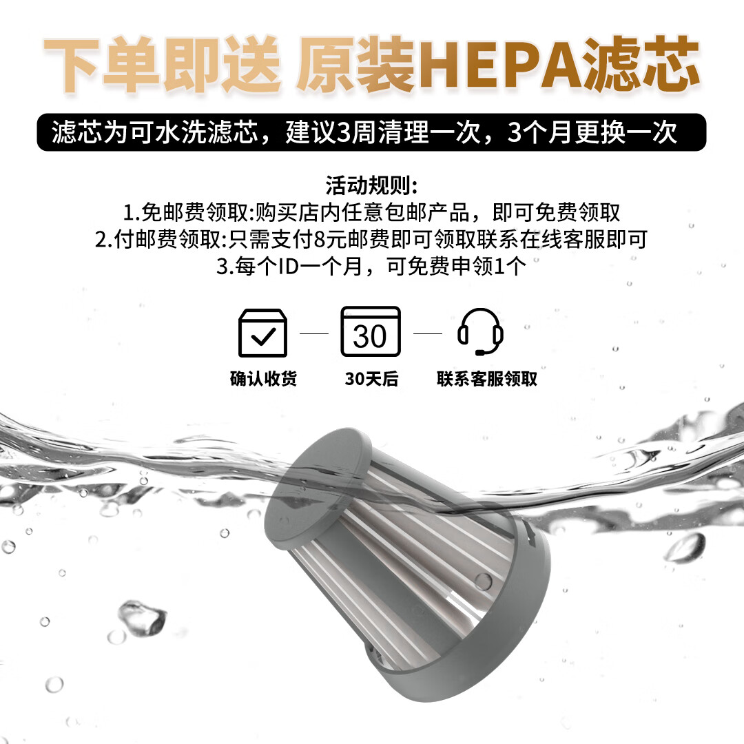 Lydsto多功能车载吸尘器大吸力车家两用吸尘器吸吹两用吸尘器米家生态车载吸尘器 【多功能】-白色