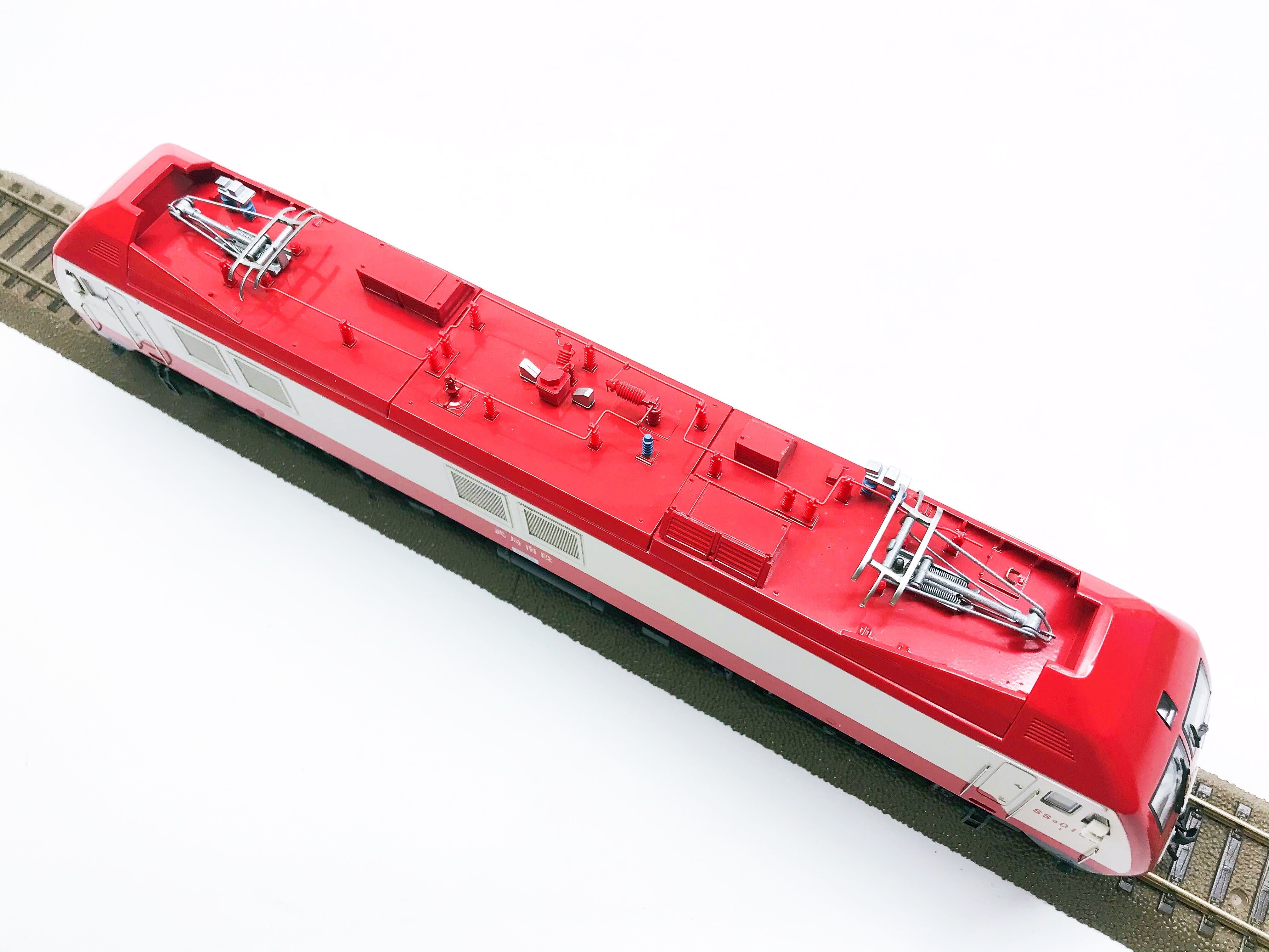 乐加酷火车模型玩具 韶山9g电力机车 中国ss9g武局南段 1: 红色