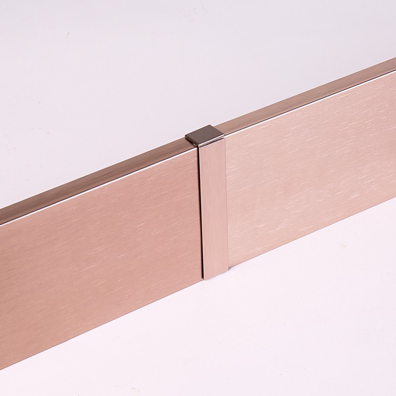 青青丽舍 铝合金踢脚线8厘米6cm金属地脚线拉丝磨砂不锈钢踢脚板墙角