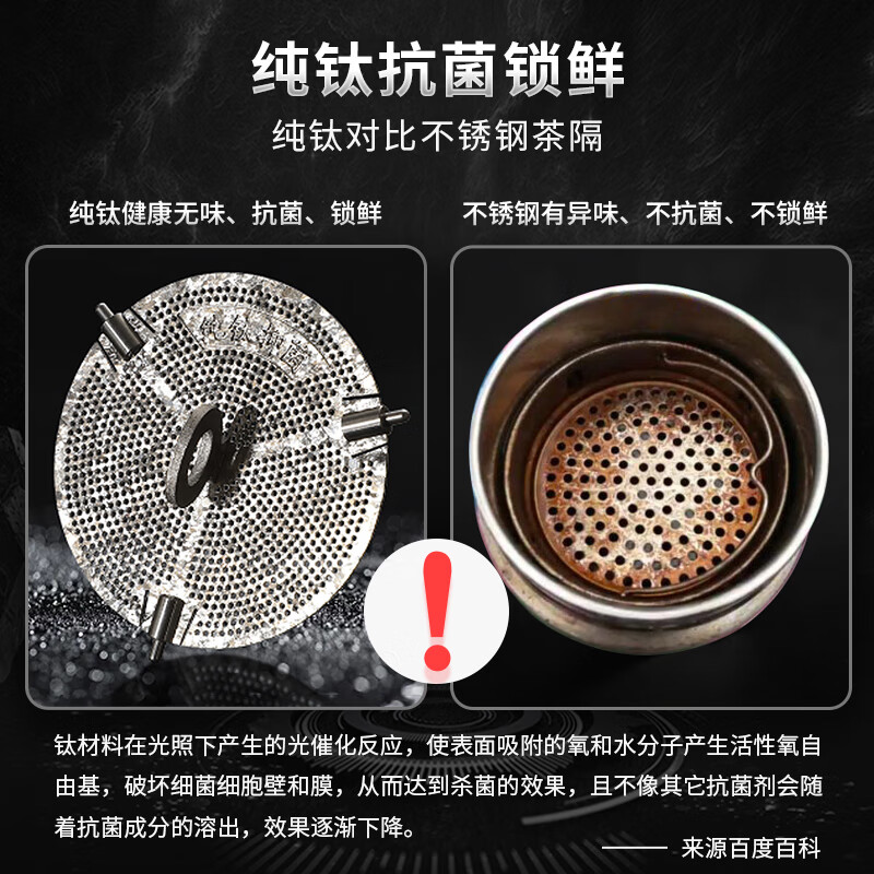 格亚(GEYA)AG+纯钛抑菌双层玻璃杯银离子抗菌茶杯男商务办公水杯子高档礼盒 AG+纯钛抗菌款【高档礼盒】400ml