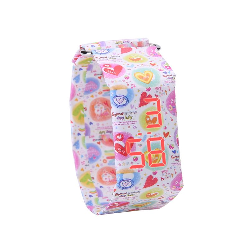 世智【网红同款】学生时尚防水纸手表男女炫酷黑科技led夜光电子手表