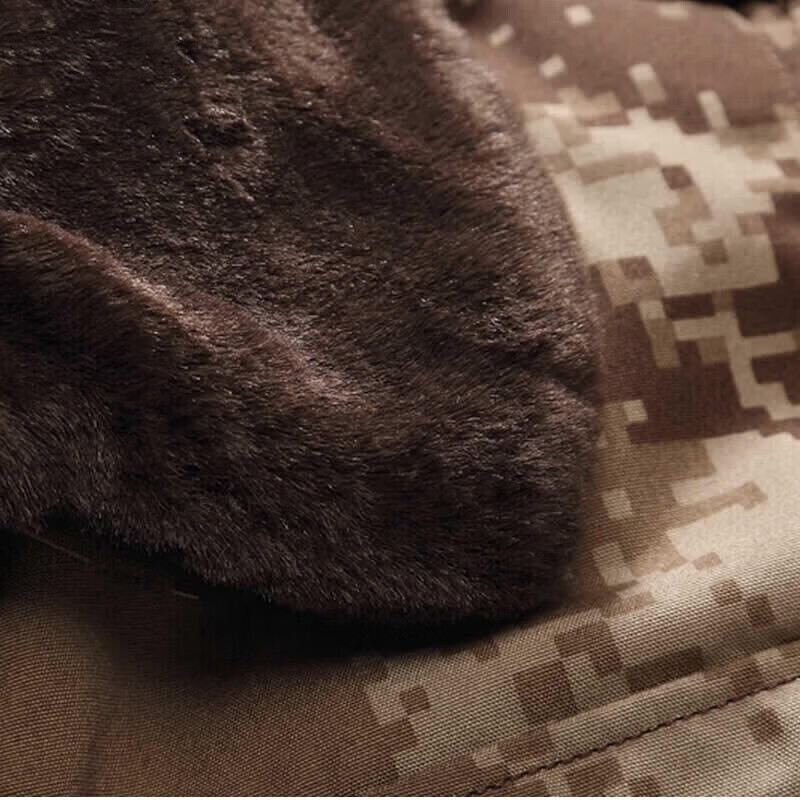 棉服男迷彩大衣加厚作训棉大衣保暖防寒服中长款热熔棉衣 荒漠大衣 190/112-116