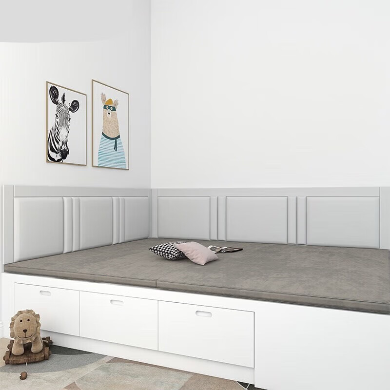 华爵仕榻榻米软包墙围定做榻榻米软包墙围炕围子防撞软包背景靠背床