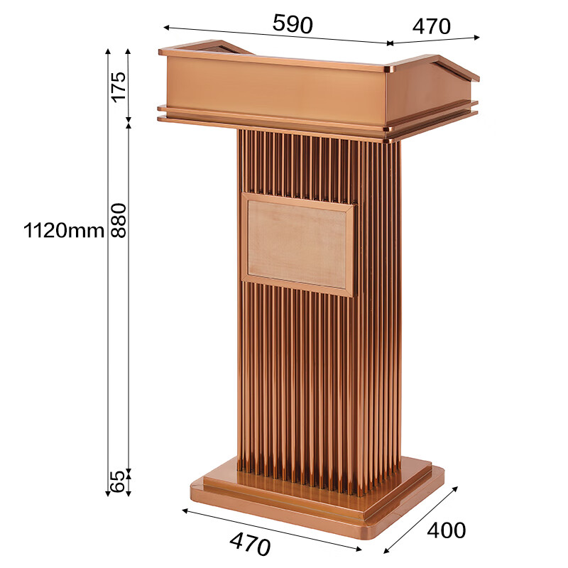 承专不锈钢演讲台迎宾接待台轻奢酒店泊车登记台售楼部礼宾台讲桌 yt