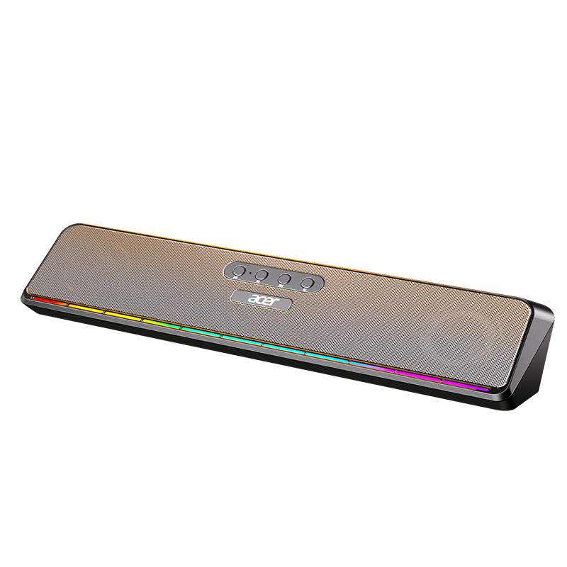 宏碁 七色律动 电脑音响音箱 蓝牙有线版 超重低音炮 长条多媒体迷你 40.1元