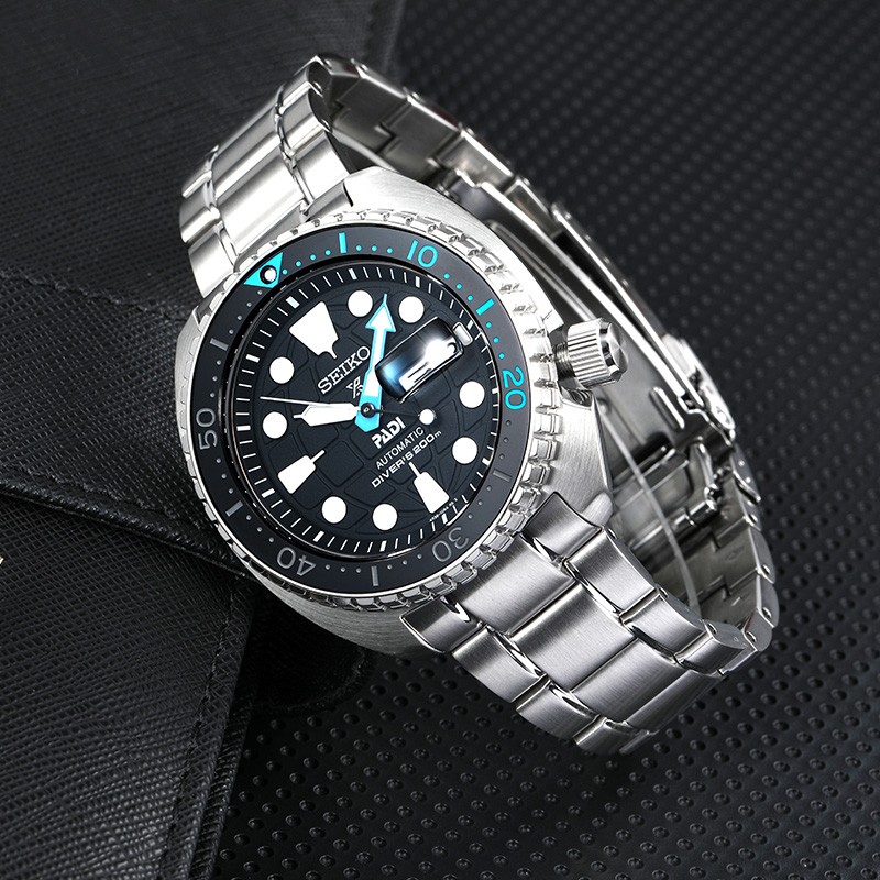 精工(seiko) 手表prospex潜水系列鲍鱼壳200米防水夜光男士钢带机械男